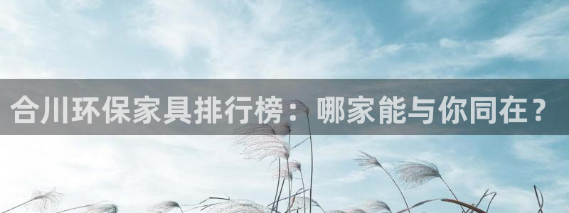 杏耀3代理：合川环保家具排行榜：哪家能与你同在？