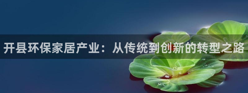 杏耀3注册：开县环保家居产业：从传统到创新的转型之路